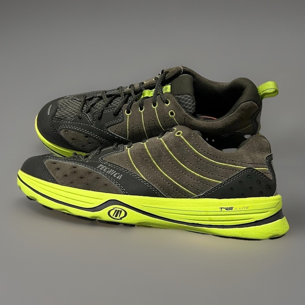 Tecnica Mens Black Neon Green Lace-Up Viper Low X Trail Hiking Shoes Size 9